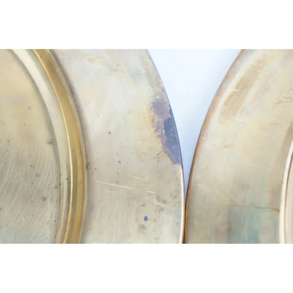 Unbranded Brass Charger Plates Unisex OS Gold Set of 4 Made in‎ Mexico Good